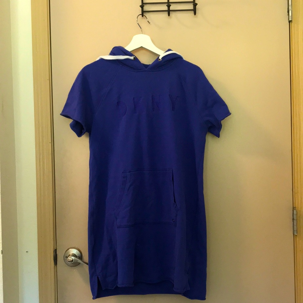 Blue midi athletic dress DKNY